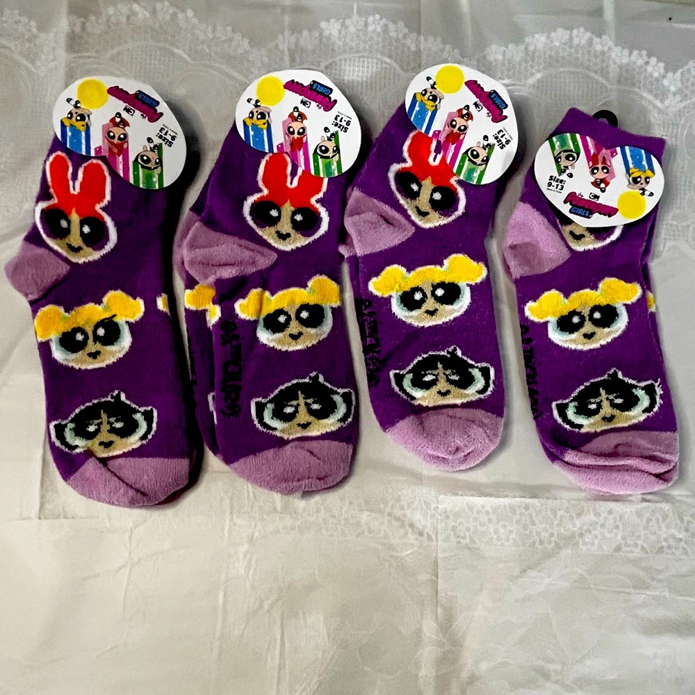 Powerpuff Girls Purple Socks